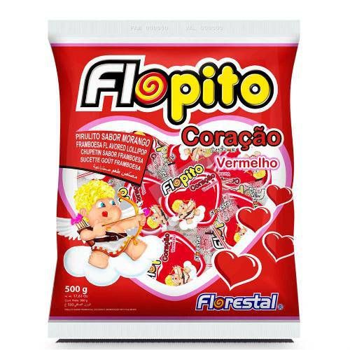 Pirulito Flopito Coração Vermelho 500g – ...