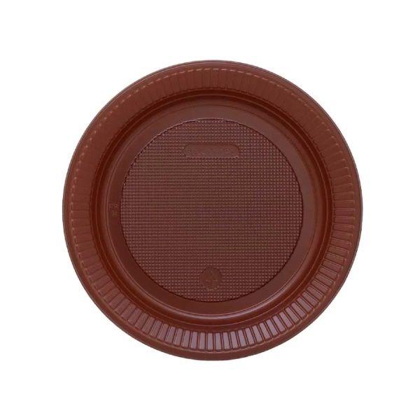 Prato PS 18 cm Raso Marrom – Bello Festas