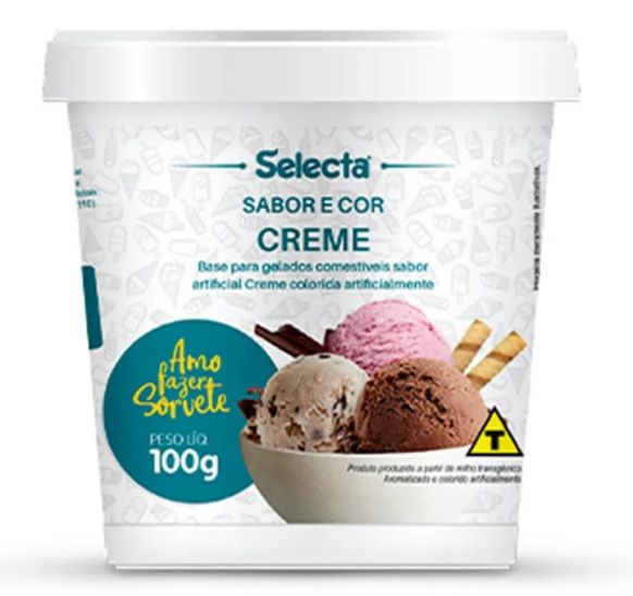 Pó para Sorvete 100g Creme – Selecta