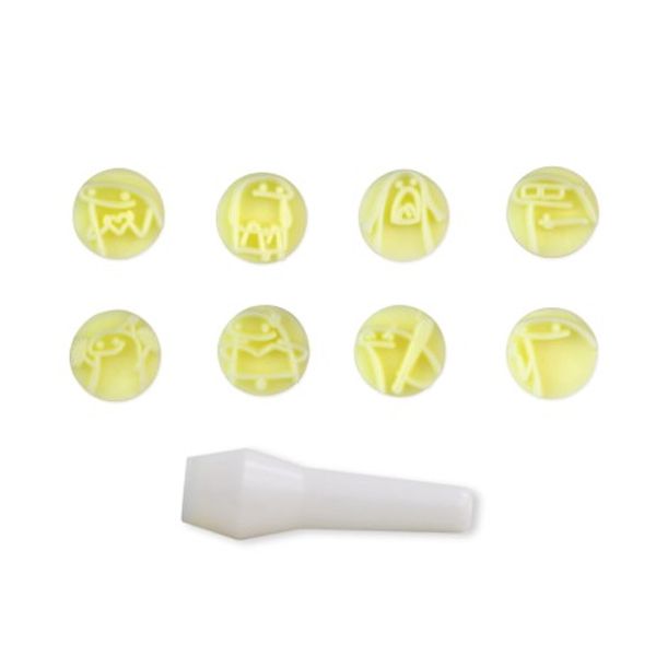 Kit Carimbos Flork Amarelo (1 cm) C/8 - B...