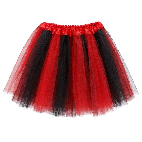 Saia Tutu Halloween Infantil Tule Vermelh...