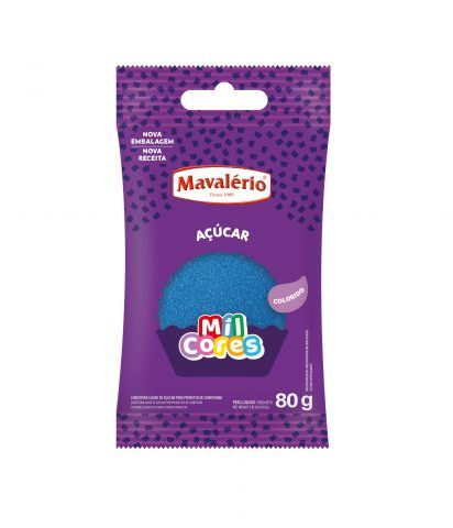 Açúcar Colorido Azul 80g – Mavalério