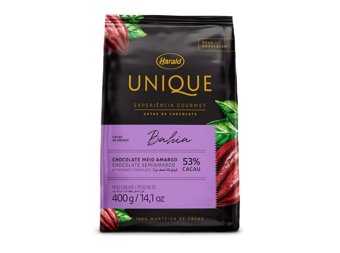 Chocolate Unique Gotas 400g 53% Bahia Harald