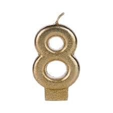 Vela Glitter Nº8 - Cores - Silver Festas