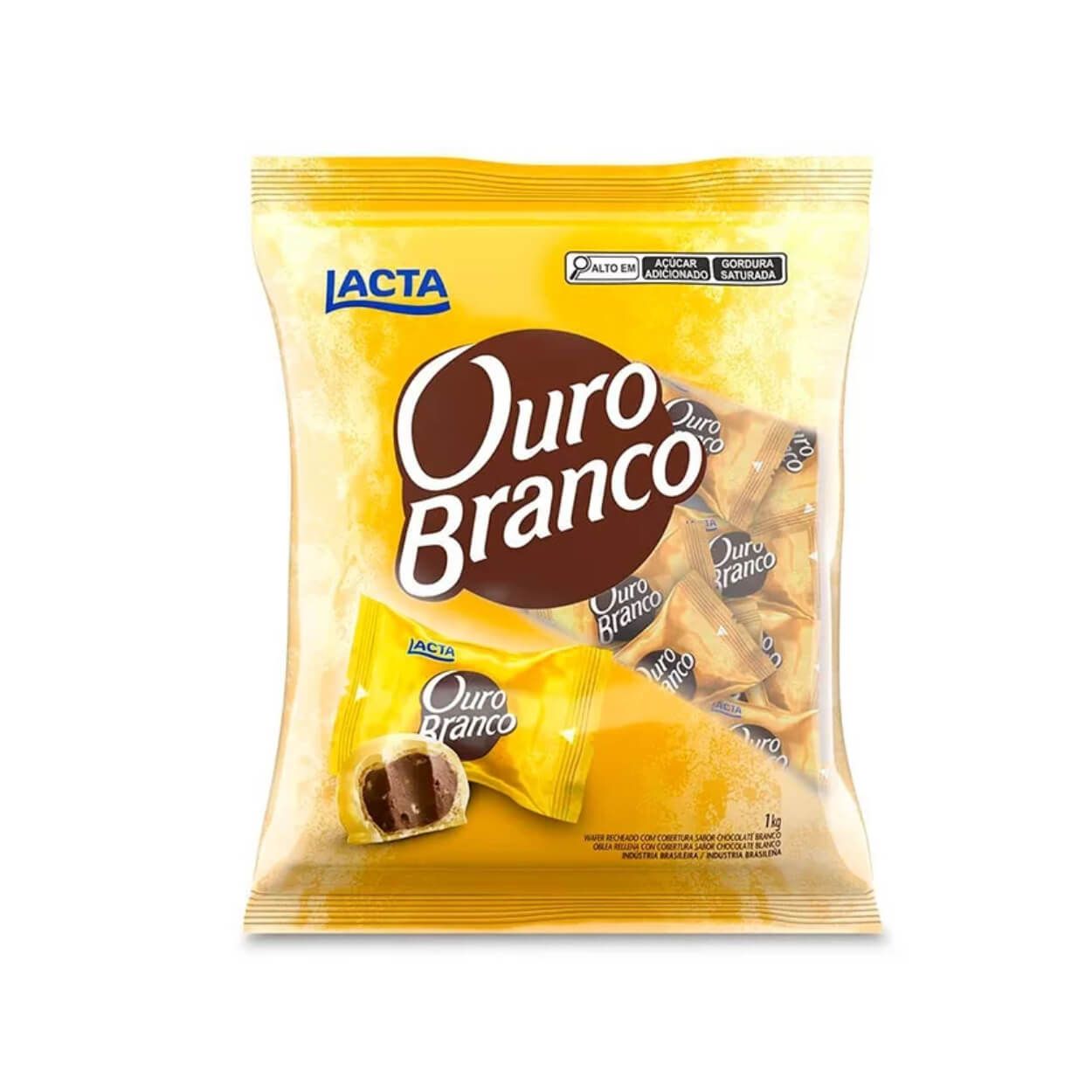 Bombom Ouro Branco Pacote 1kg – Lacta