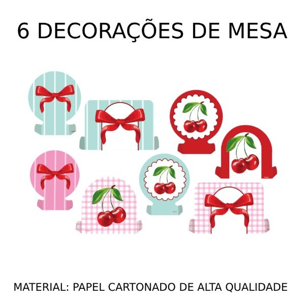 Decoração de Mesa Cereja – Festcolor
