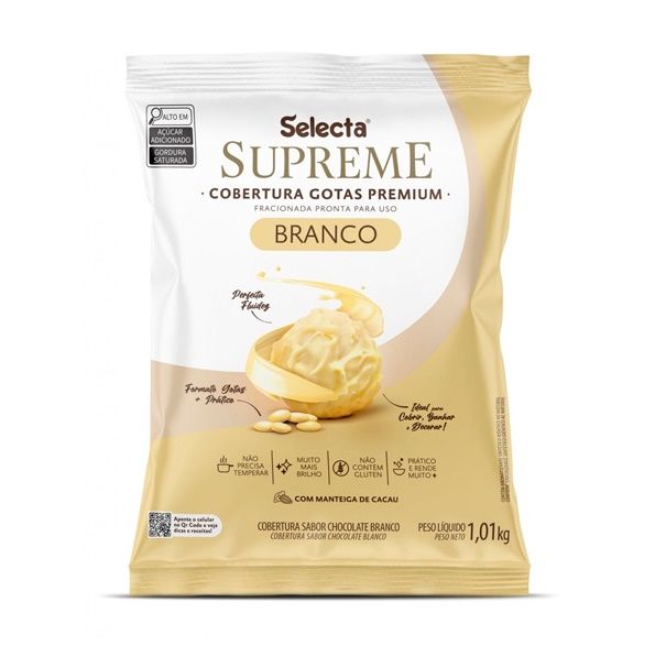 Chocolate Supreme Gotas Premium 1kg Branc...