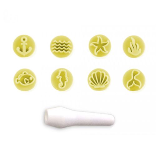 Kit Carimbos Fundo do Mar Amarelo C/9 - B...