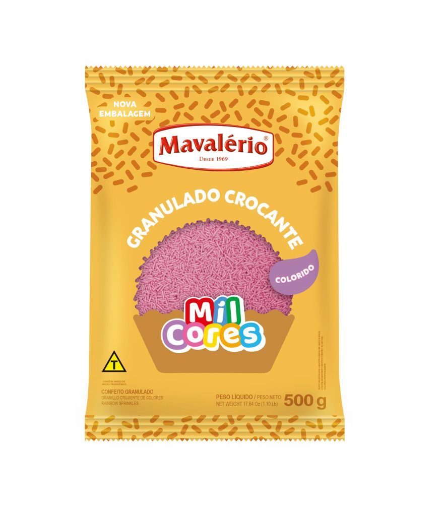 Granulado Crocante Rosa 500g – Mil Cores ...