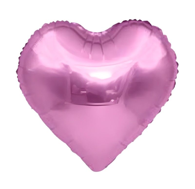 Balão Metalizado Coração 60cm  Rosa Claro