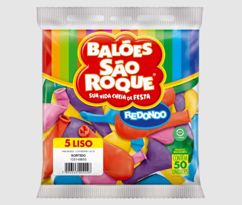 Balão 5" Liso Redondo Sortido Pacote com ...