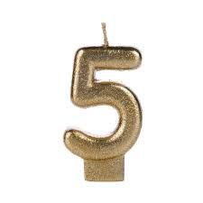 Vela Glitter Nº5 - Cores - Silver Festas