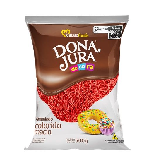 Granulado Macio Dona Jura Vermelho 500g –...