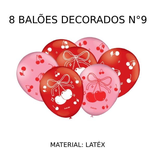 Balão nº 9 Especial Cereja – Festcolor – ...