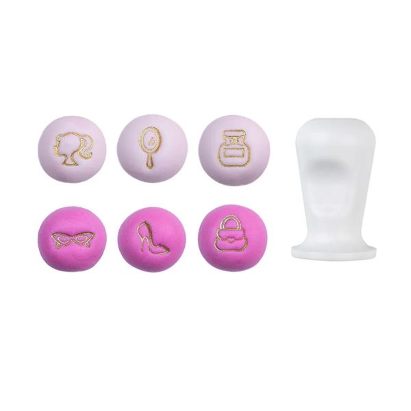 Kit Carimbos Femininos Rosa Bebê (2 cm) -...