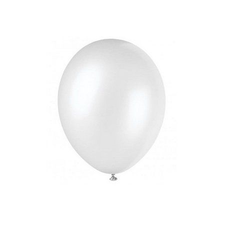 Balão nº 8 Liso Tradicional Branco Pacote...