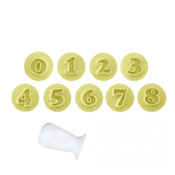 Kit Carimbos Números Fofos Amarelo C/10 -...